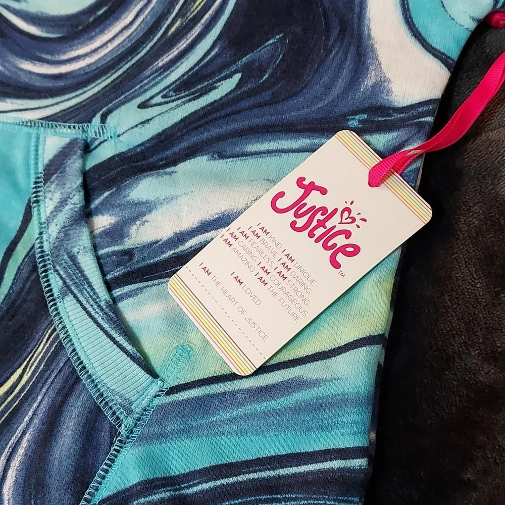 Girls Justice Marbled Hoody Sweatshirt - Picture 6 of 11